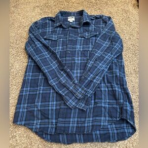 Old Navy Flannel Men’s Size L Large Blue and Black